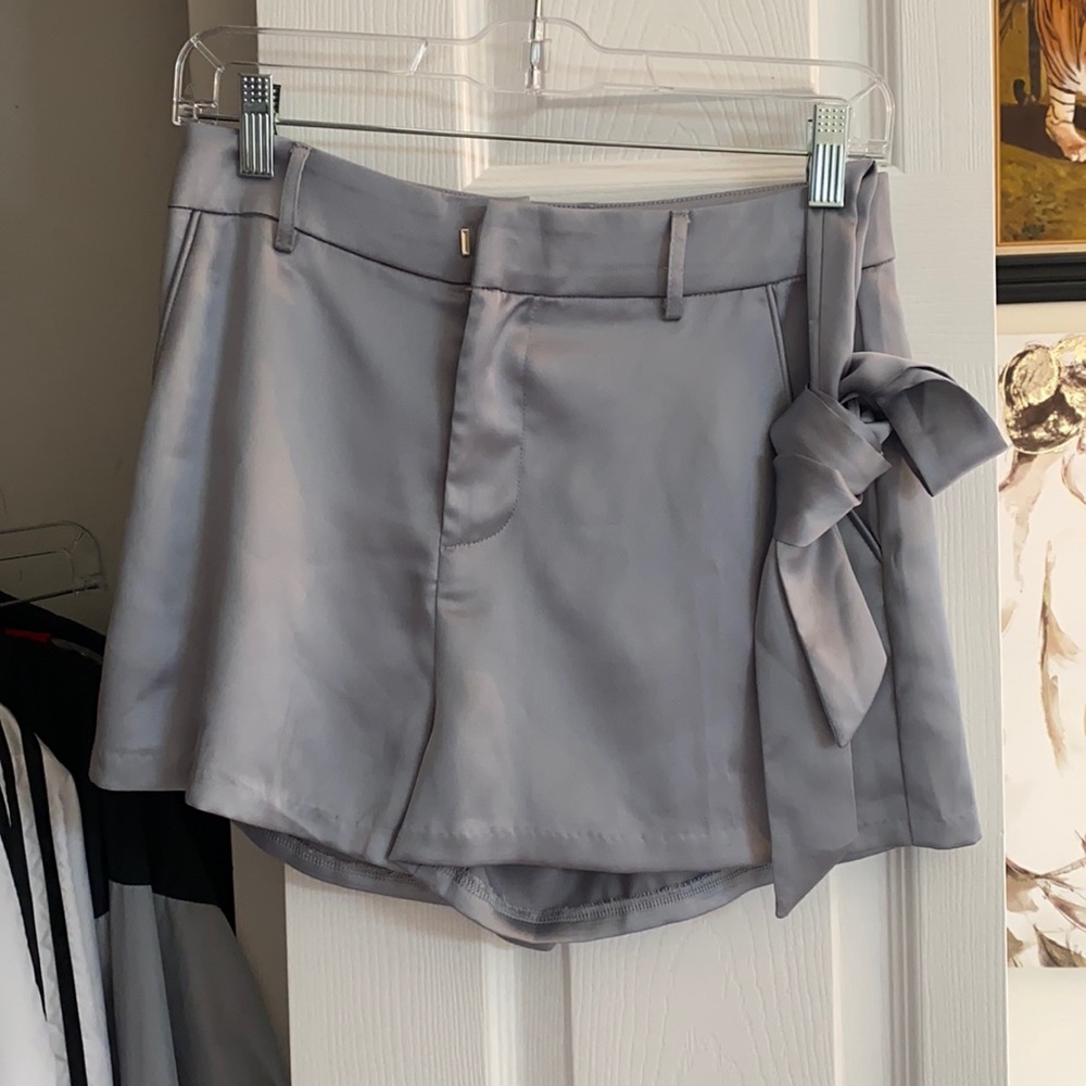 Two piece silk short set